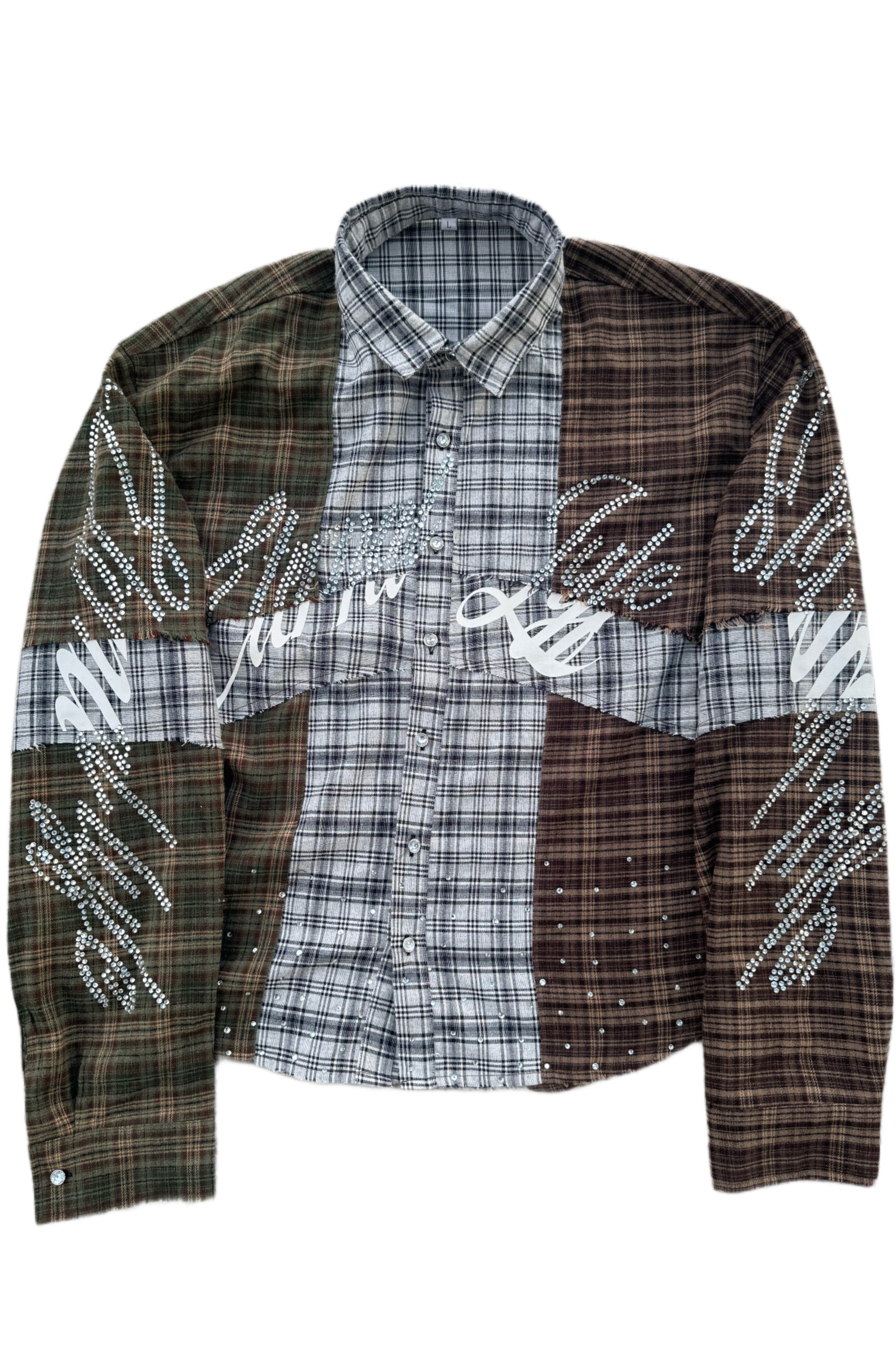 “ETERNAL LYFE” PATCHWORK FLANNEL