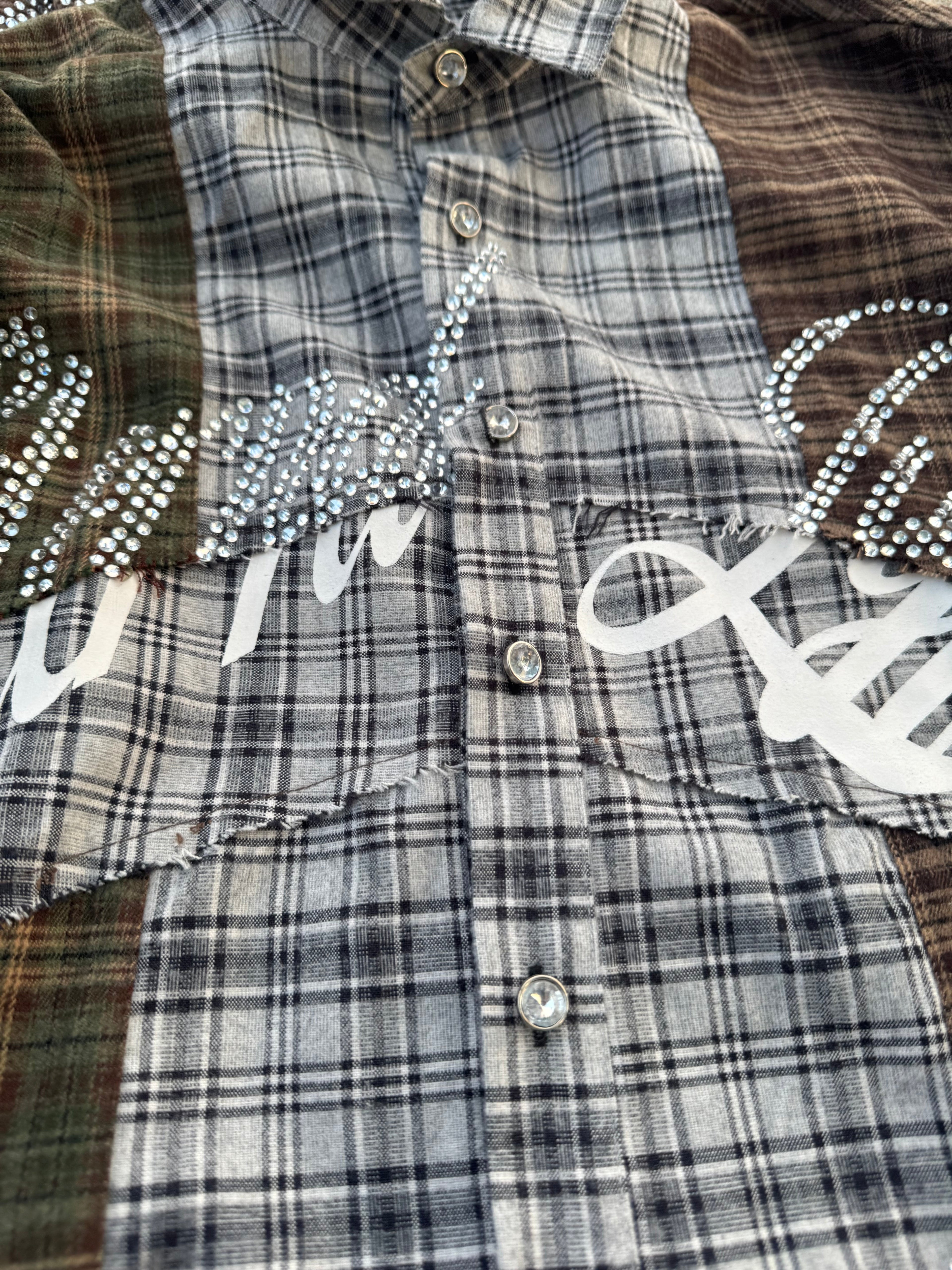 “ETERNAL LYFE” PATCHWORK FLANNEL