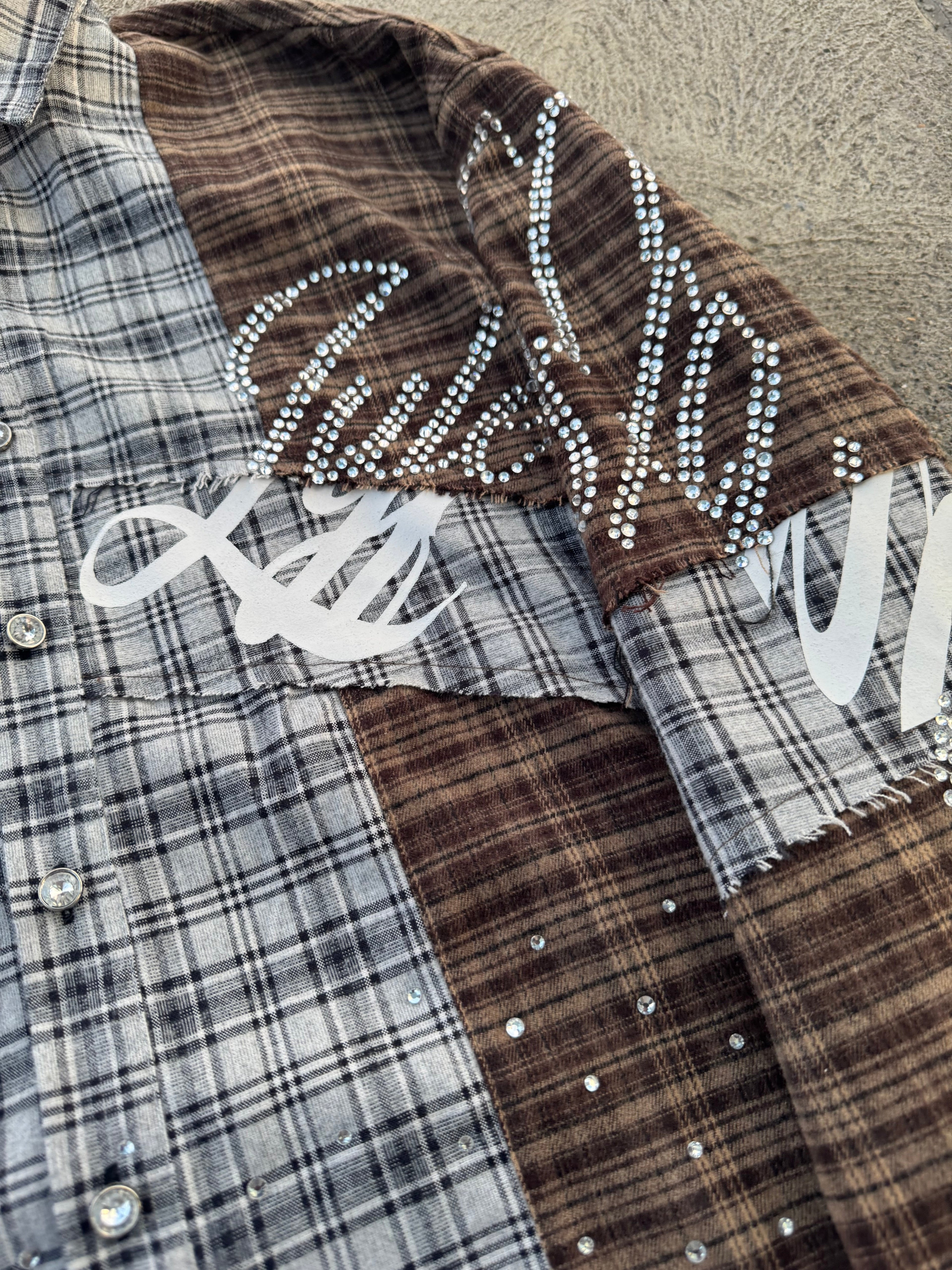 “ETERNAL LYFE” PATCHWORK FLANNEL