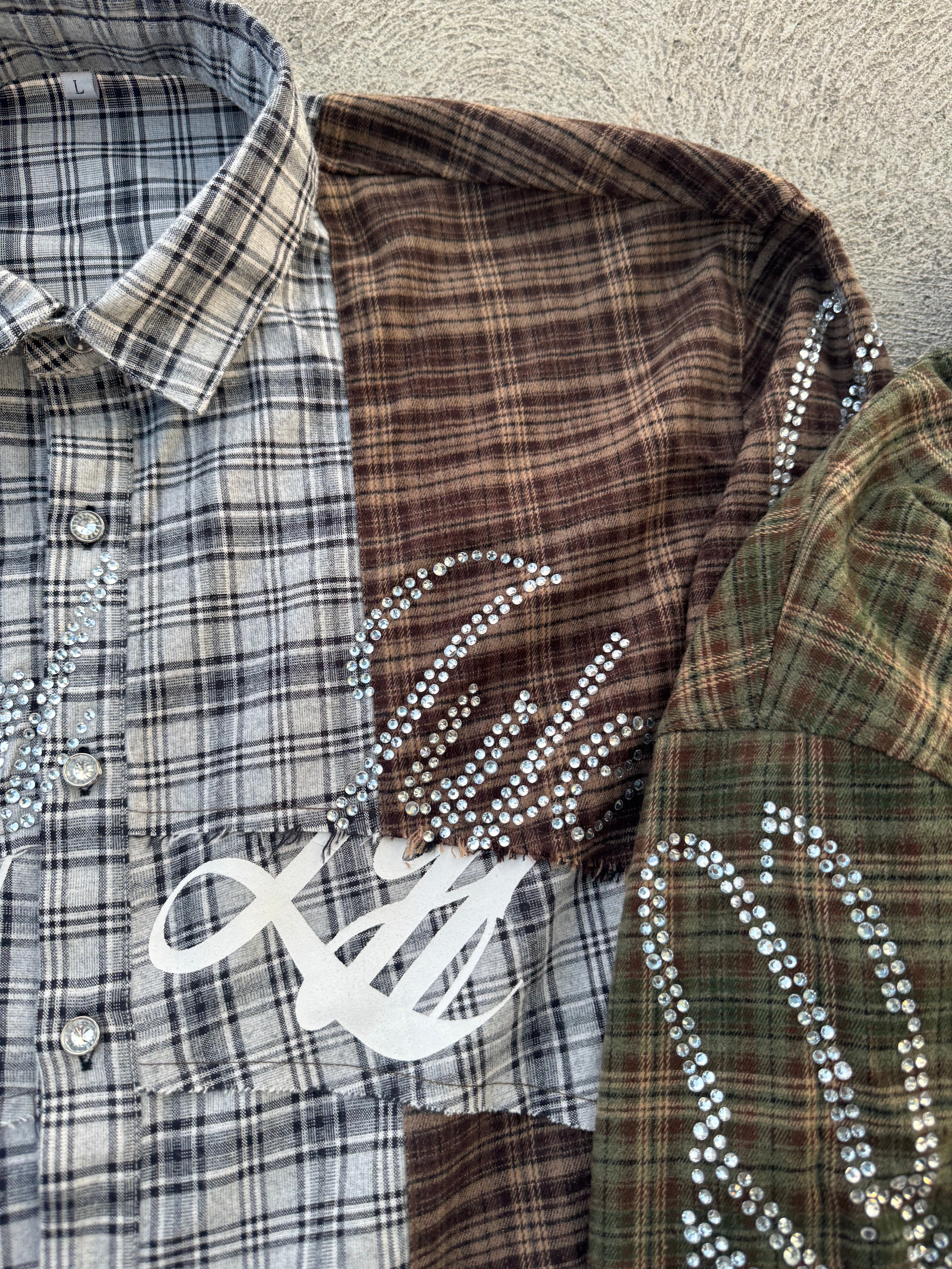 “ETERNAL LYFE” PATCHWORK FLANNEL