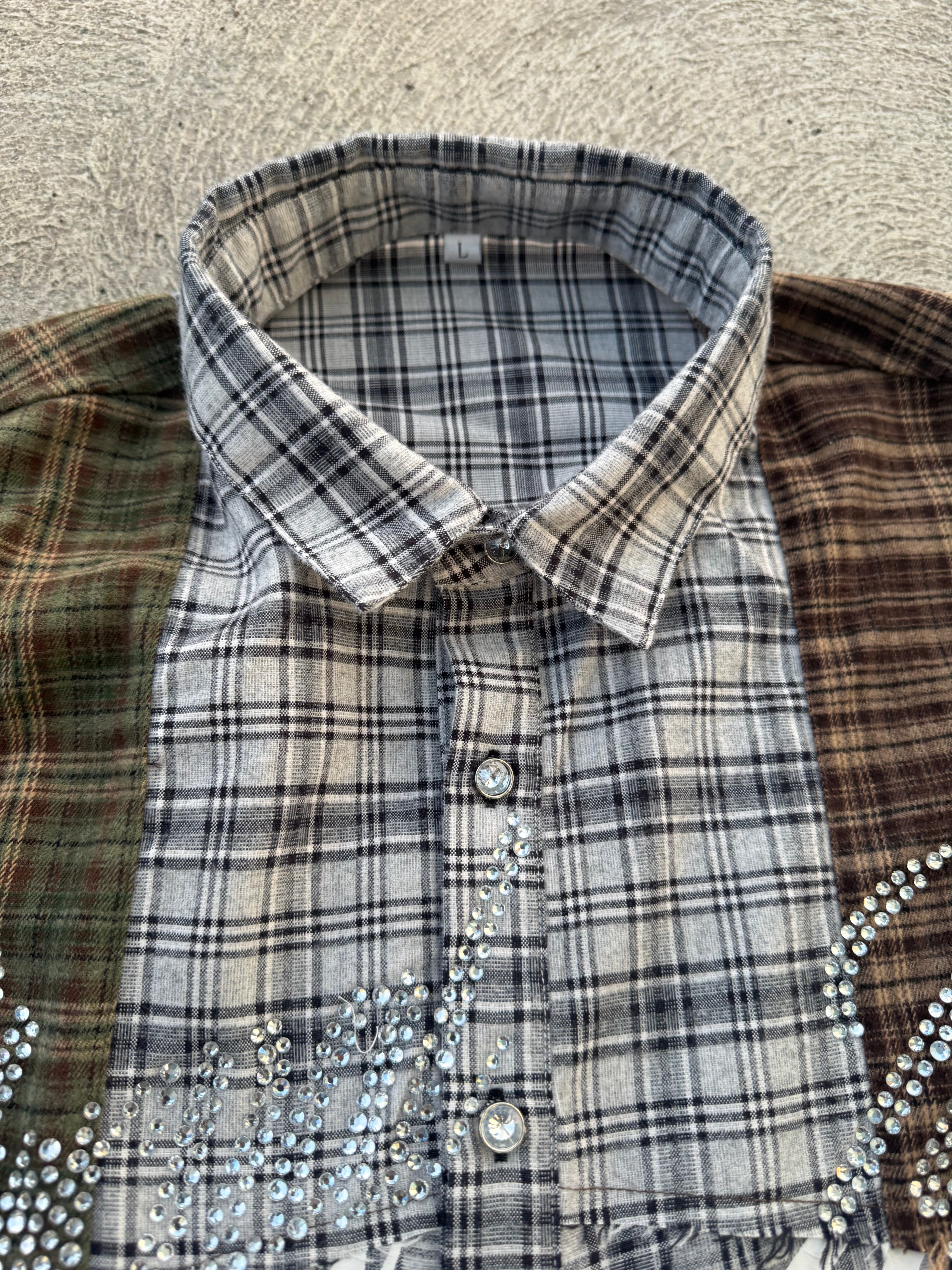 “ETERNAL LYFE” PATCHWORK FLANNEL